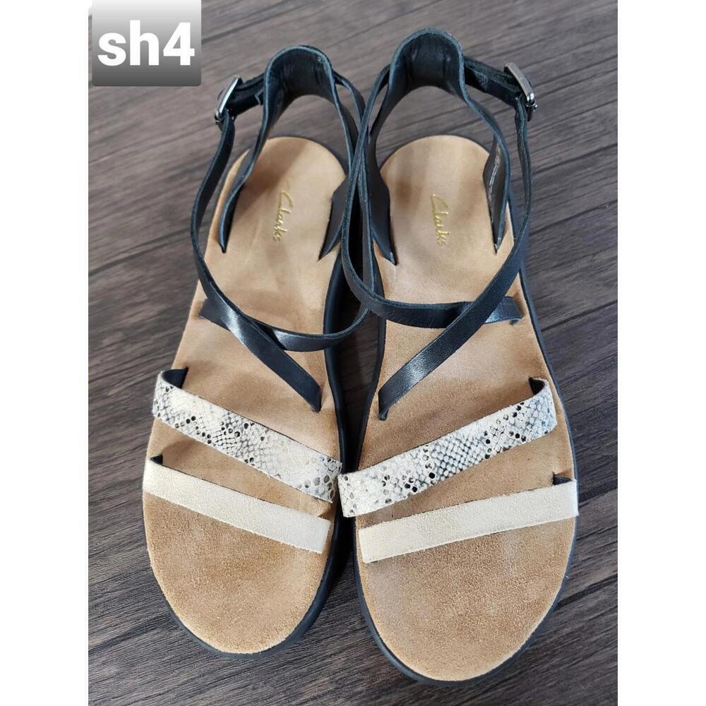 Clarks Jemsa Strappy Sandals Women’s 7.5 Animal Print Travel Comfy - Picture 8 of 15